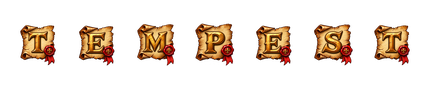 The collected letters spelling TEMPEST